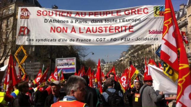 Από προηγούμενη πορεία ενάντια στην λιτότητα στη Γαλλία.