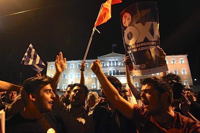 Πλατεία Συντάγματος, 3 Ιούλη 2015. Φωτό Μάριος Λώλος. 