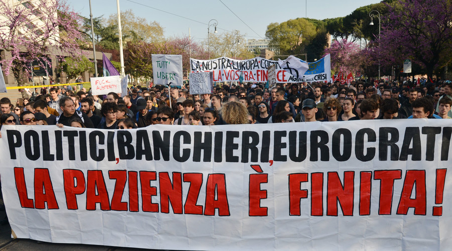 anti austerity rome 201