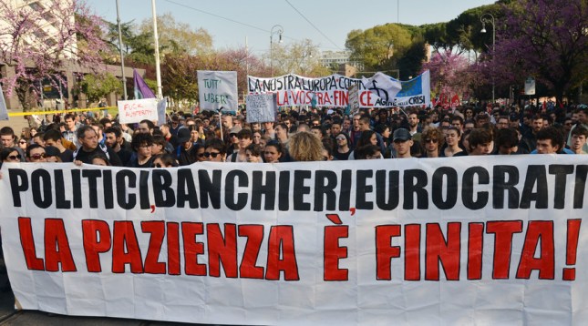 anti austerity rome 201